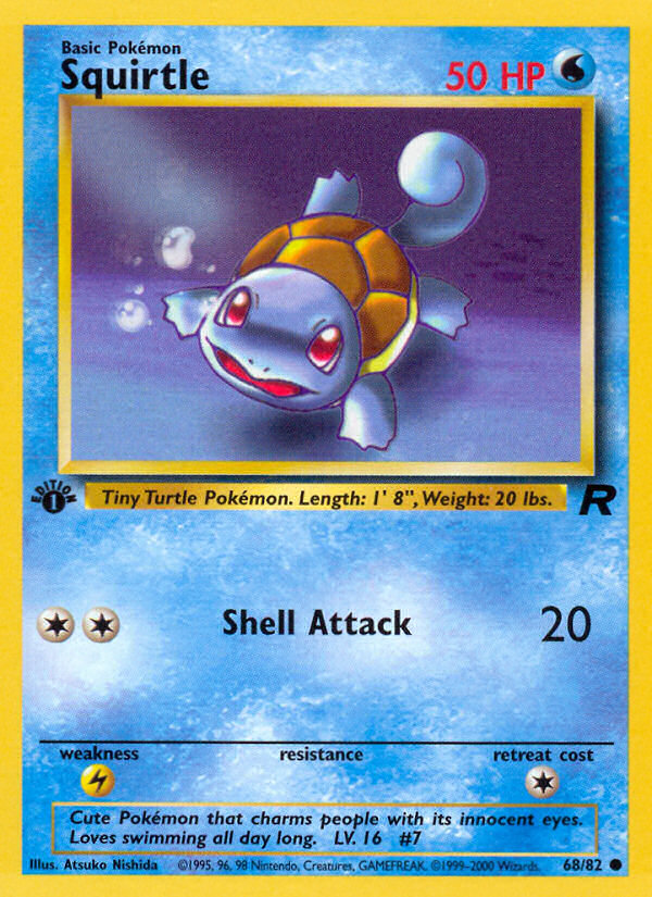 Squirtle (68/82) [Team Rocket 1st Edition] | Black Swamp Games