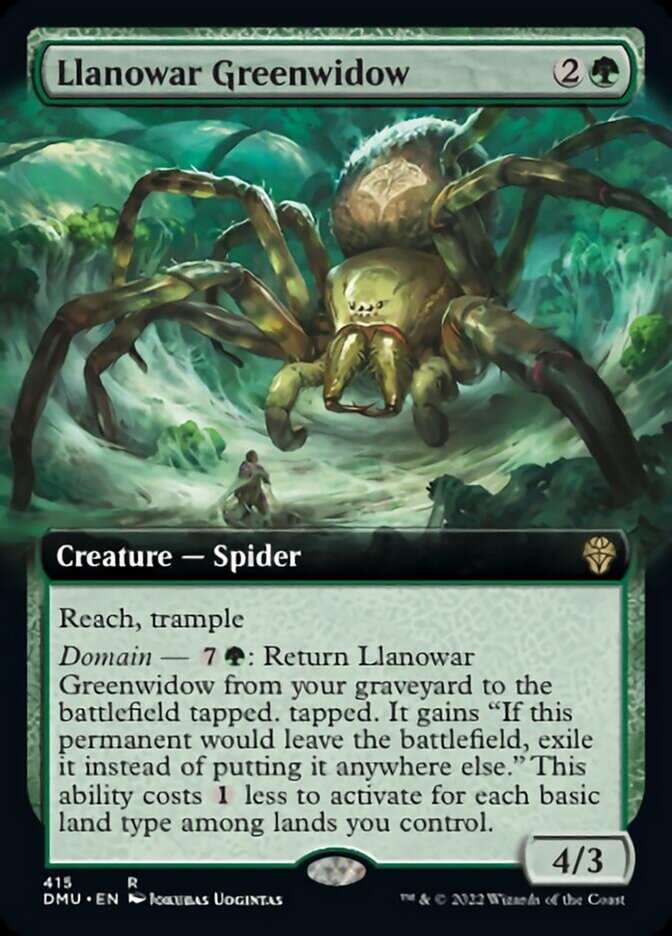 Llanowar Greenwidow (Extended Art) [Dominaria United] | Black Swamp Games