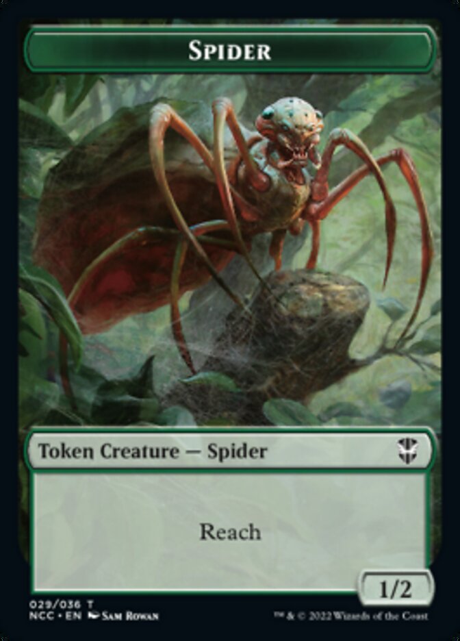 Treefolk // Spider Double-sided Token [Streets of New Capenna Commander Tokens] | Black Swamp Games