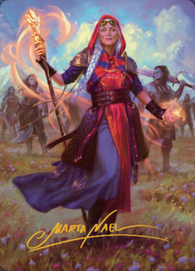 Jaya, Fiery Negotiator Art Card 1 (Gold-Stamped Signature) [Dominaria United Art Series] | Black Swamp Games