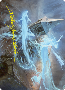 Hallowed Haunting Art Card (Gold-Stamped Signature) [Innistrad: Crimson Vow Art Series] | Black Swamp Games