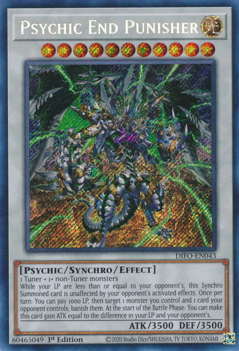 Psychic End Punisher [DIFO-EN043] Secret Rare | Black Swamp Games