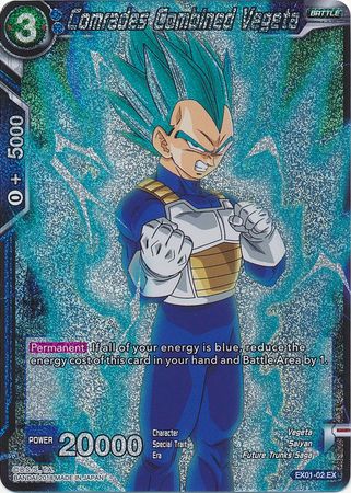 Comrades Combined Vegeta (Foil) (EX01-02) [Mighty Heroes] | Black Swamp Games