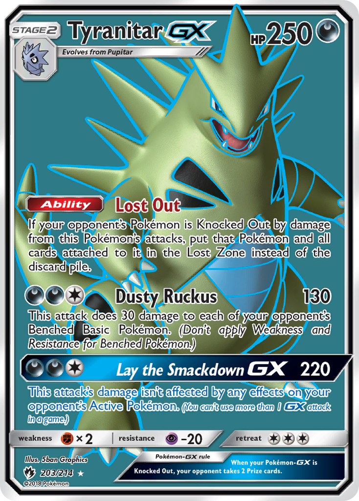 Tyranitar GX (203/214) [Sun & Moon: Lost Thunder] | Black Swamp Games