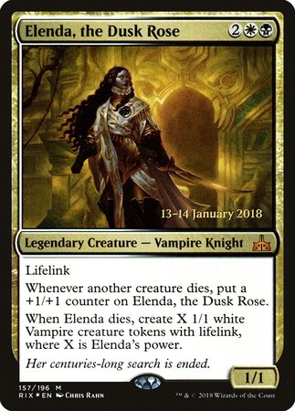 Elenda, the Dusk Rose [Rivals of Ixalan Promos] | Black Swamp Games