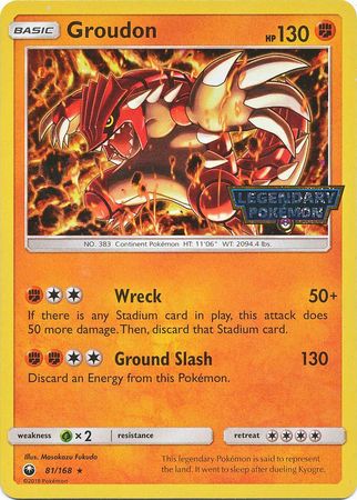 Groudon (81/168) (Cosmos Holo Gamestop Promo) [Sun & Moon: Celestial Storm] | Black Swamp Games