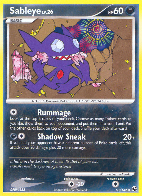 Sableye (63/132) [Diamond & Pearl: Secret Wonders] | Black Swamp Games