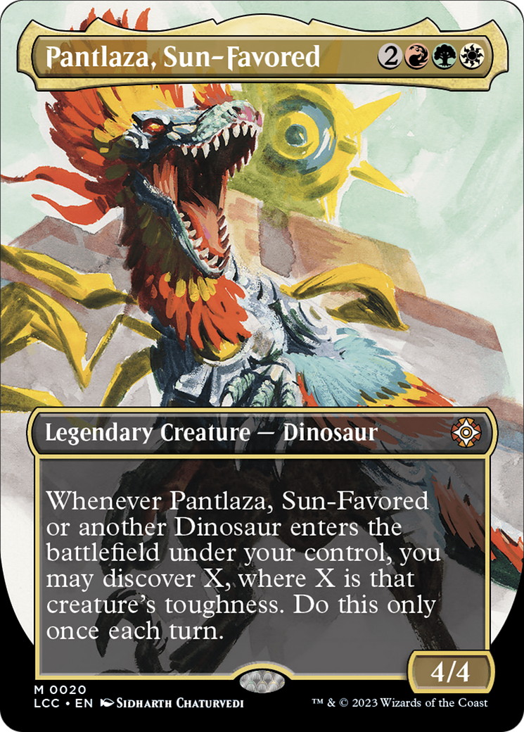 Pantlaza, Sun-Favored (Borderless) [The Lost Caverns of Ixalan Commander] | Black Swamp Games