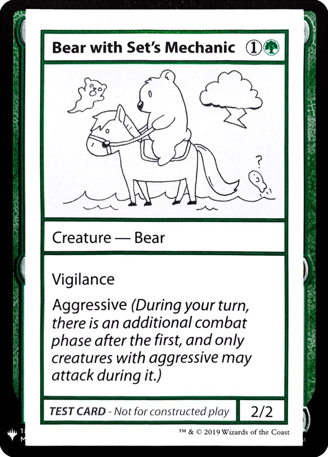 Bear with Set's Mechanic [Mystery Booster Playtest Cards] | Black Swamp Games