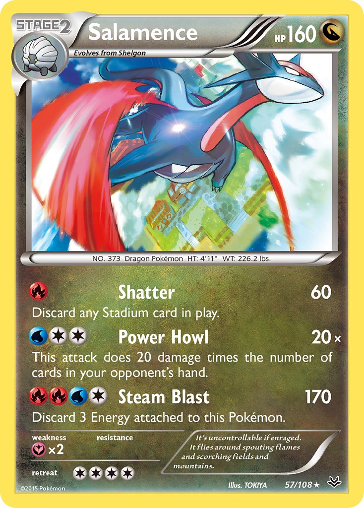 Salamence (57/108) (Theme Deck Exclusive) [XY: Roaring Skies] | Black Swamp Games