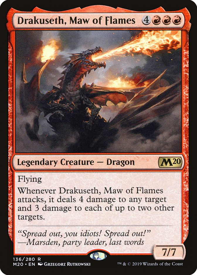 Drakuseth, Maw of Flames [Core Set 2020] | Black Swamp Games