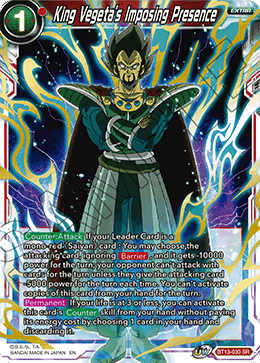 King Vegeta's Imposing Presence (Super Rare) [BT13-030] | Black Swamp Games