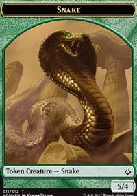 Snake // Warrior Double-sided Token [Hour of Devastation Tokens] | Black Swamp Games
