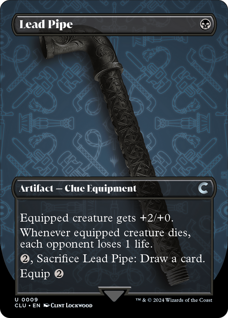 Lead Pipe (Borderless) [Ravnica: Clue Edition] | Black Swamp Games