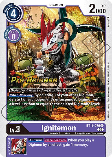 Ignitemon [BT11-076] [Dimensional Phase Pre-Release Promos] | Black Swamp Games