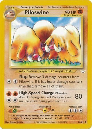 Piloswine (36/64) [Neo Revelation Unlimited] | Black Swamp Games