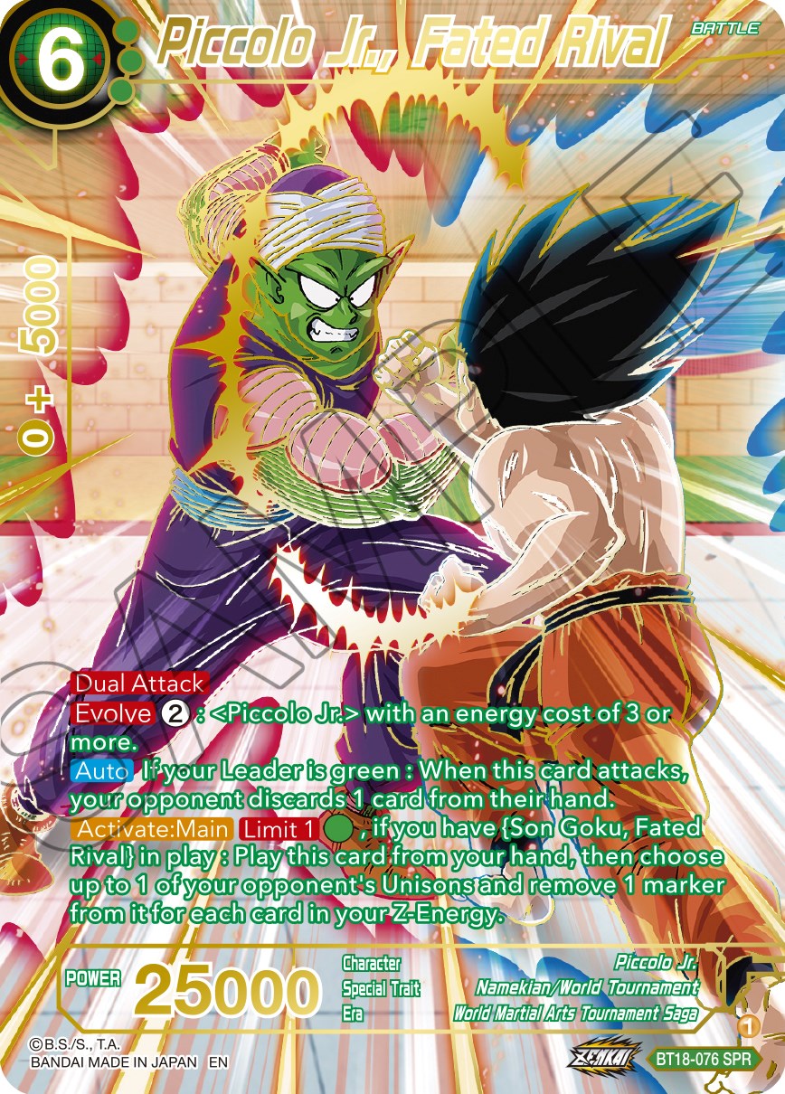 Piccolo Jr., Fated Rival (SPR) (BT18-076) [Dawn of the Z-Legends] | Black Swamp Games