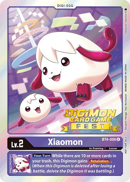 Xiaomon [BT4-006] (Digimon Card Game Fest 2022) [Great Legend Promos] | Black Swamp Games