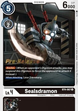 Sealsdramon [BT4-067] [Great Legend Pre-Release Promos] | Black Swamp Games