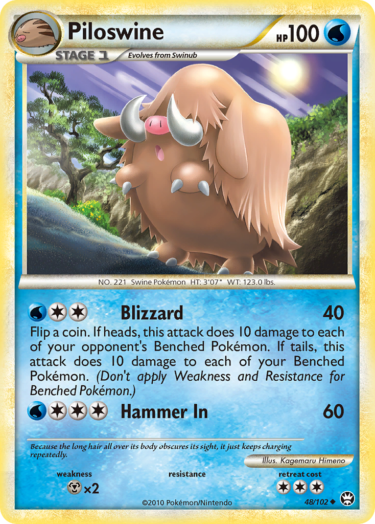 Piloswine (48/102) [HeartGold & SoulSilver: Triumphant] | Black Swamp Games