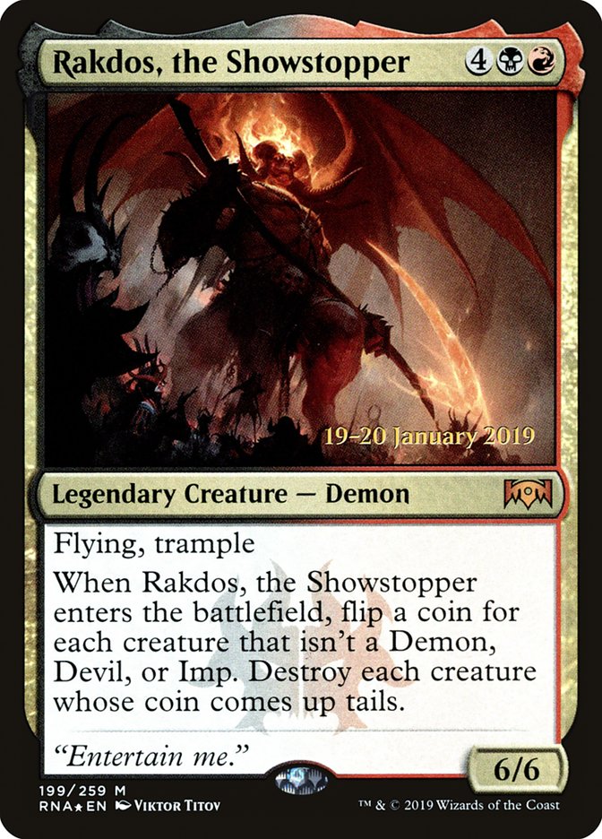 Rakdos, the Showstopper [Ravnica Allegiance Prerelease Promos] | Black Swamp Games