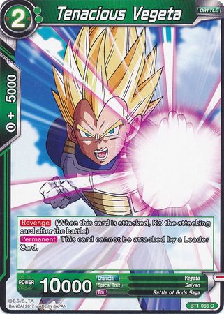 Tenacious Vegeta [BT1-066] | Black Swamp Games