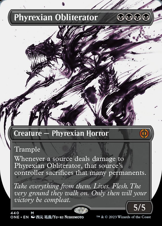 Phyrexian Obliterator (Borderless Ichor Step-and-Compleat Foil) [Phyrexia: All Will Be One] | Black Swamp Games