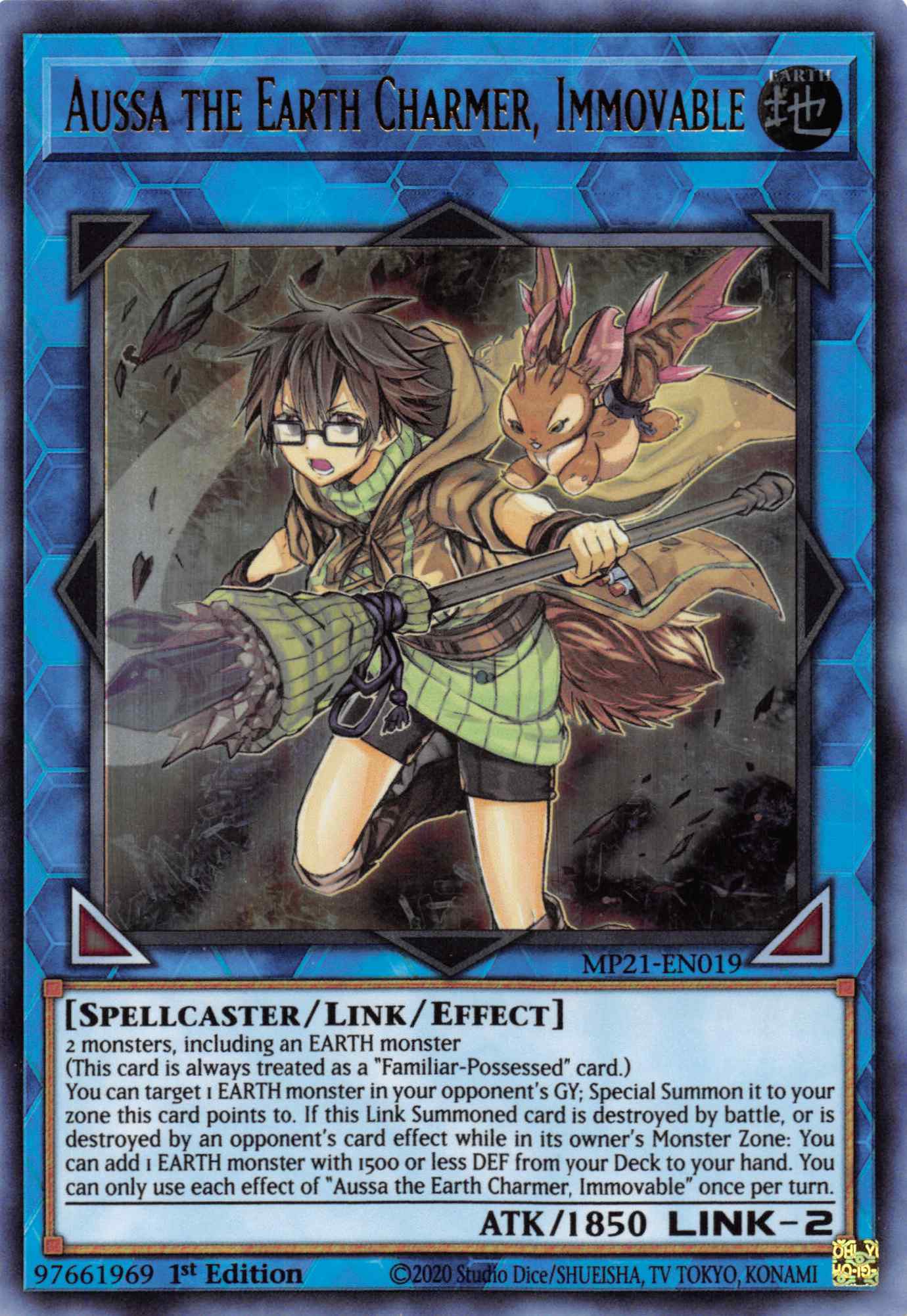 Aussa the Earth Charmer, Immovable [MP21-EN019] Ultra Rare | Black Swamp Games