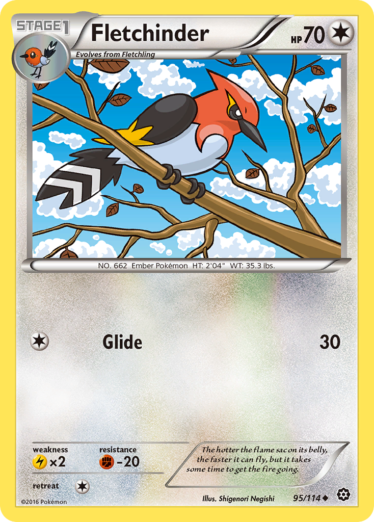 Fletchinder (95/114) [XY: Steam Siege] | Black Swamp Games