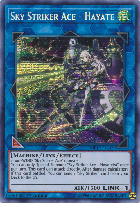 Sky Striker Ace - Hayate [MP19-EN109] Prismatic Secret Rare | Black Swamp Games