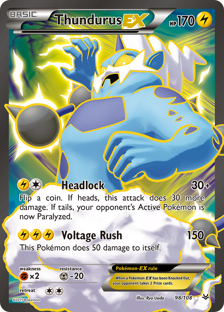 Thundurus EX (98/108) [XY: Roaring Skies] | Black Swamp Games