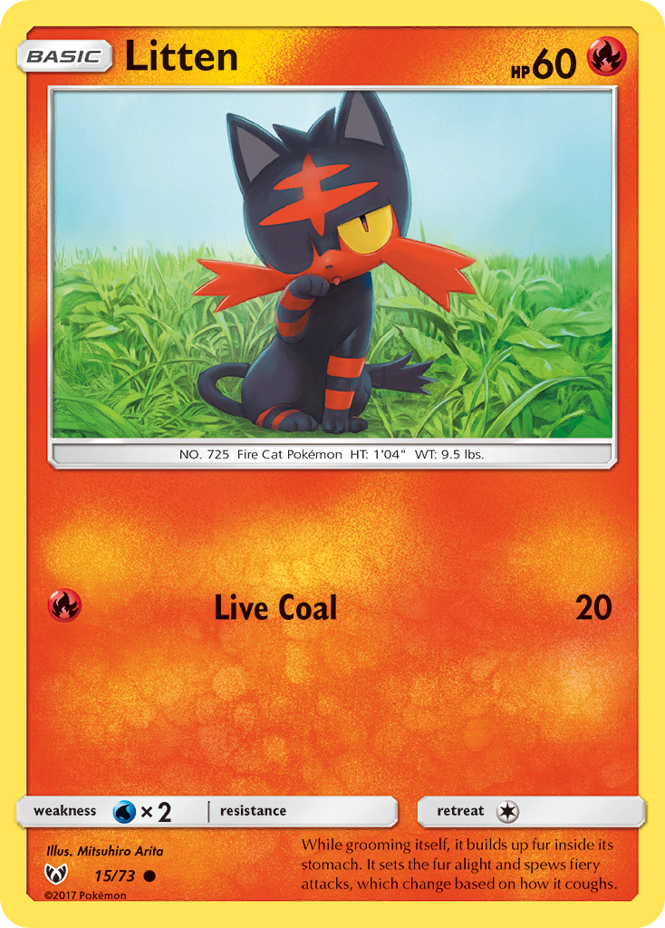 Litten (15/73) [Sun & Moon: Shining Legends] | Black Swamp Games