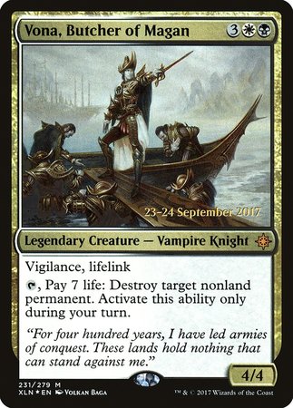 Vona, Butcher of Magan [Ixalan Promos] | Black Swamp Games