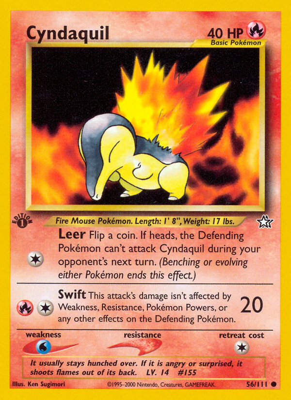 Cyndaquil (56/111) [Neo Genesis 1st Edition] | Black Swamp Games