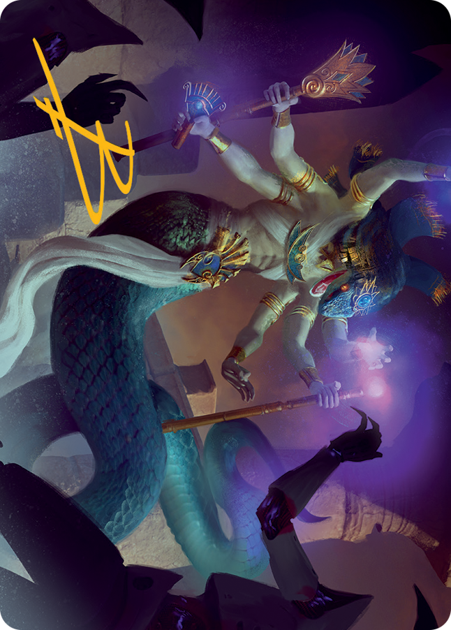 Imoti, Celebrant of Bounty Art Card (Gold-Stamped Signature) [March of the Machine Art Series] | Black Swamp Games