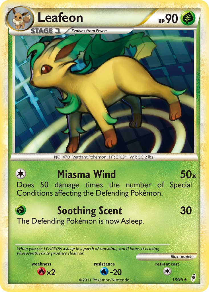 Leafeon (13/95) [HeartGold & SoulSilver: Call of Legends] | Black Swamp Games