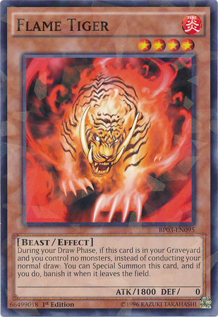 Flame Tiger [BP03-EN095] Shatterfoil Rare | Black Swamp Games