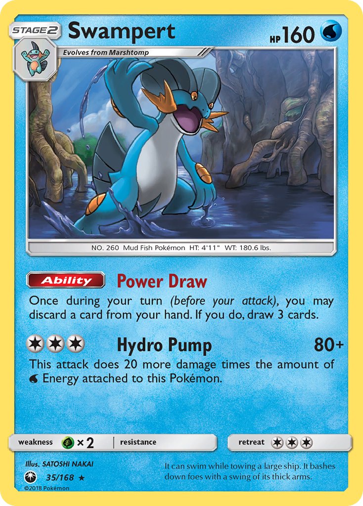 Swampert (35/168) (Theme Deck Exclusive) [Sun & Moon: Celestial Storm] | Black Swamp Games