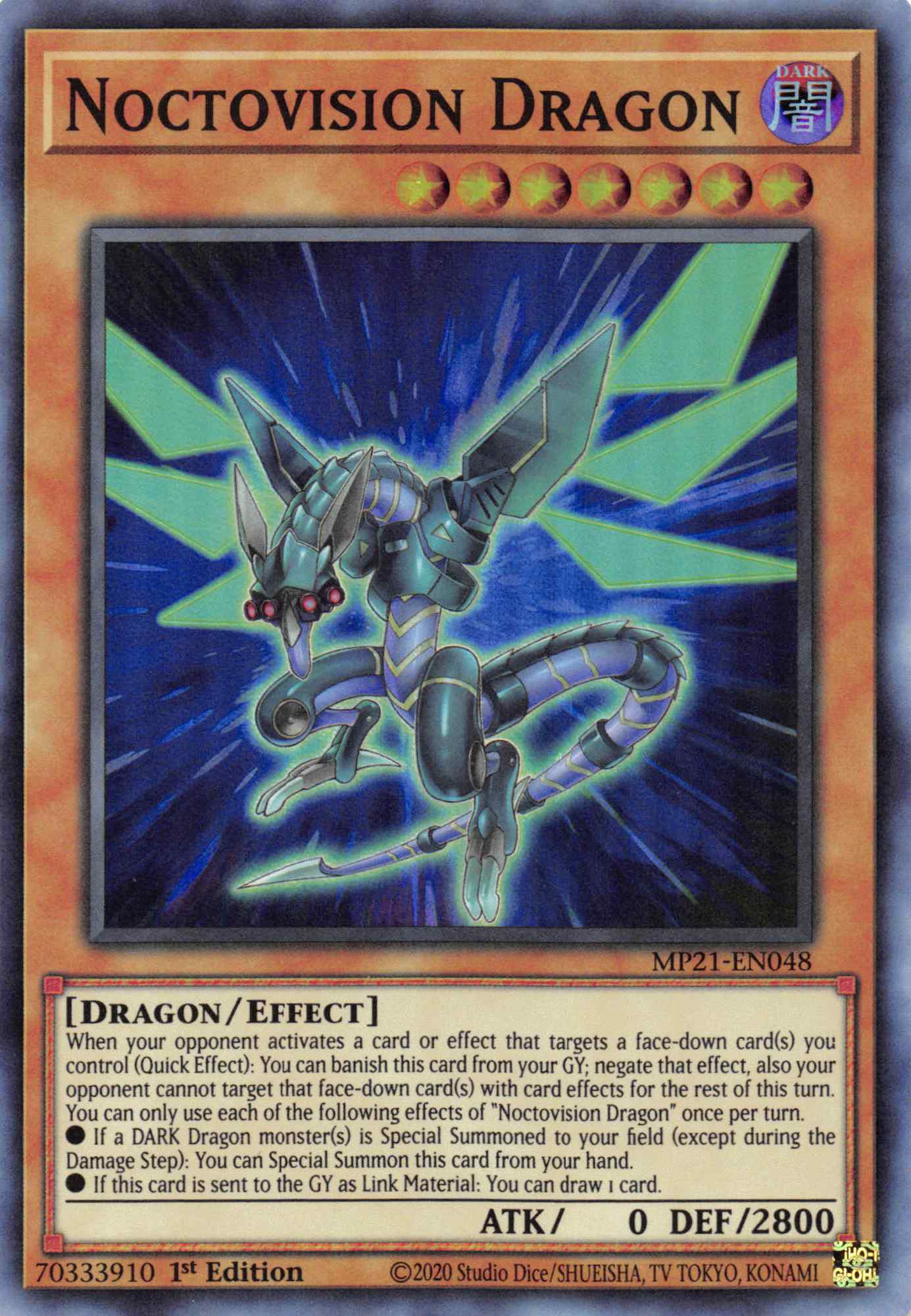 Noctovision Dragon [MP21-EN048] Super Rare | Black Swamp Games