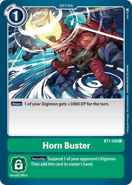 Horn Buster [BT1-108] [Release Special Booster Ver.1.0] | Black Swamp Games