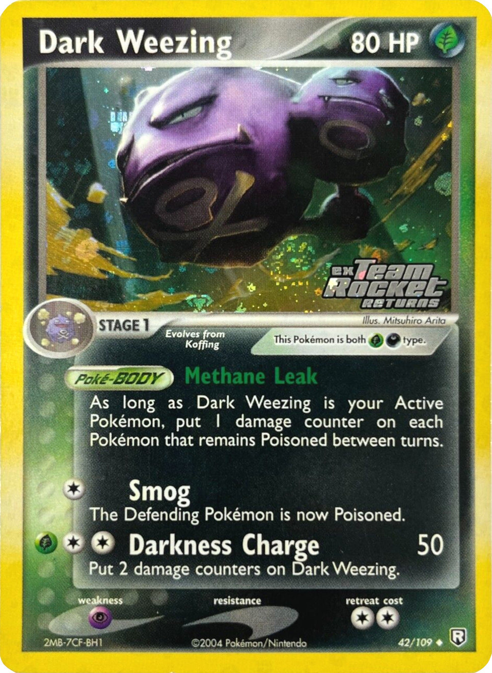 Dark Weezing (42/109) (Stamped) [EX: Team Rocket Returns] | Black Swamp Games