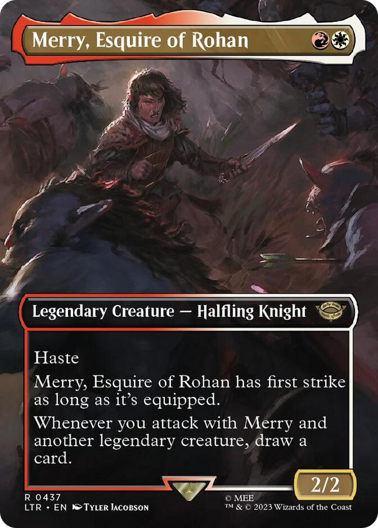 Merry, Esquire of Rohan (Borderless Alternate Art) [The Lord of the Rings: Tales of Middle-Earth] | Black Swamp Games