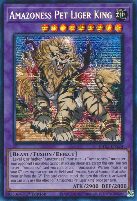 Amazoness Pet Liger King [MP23-EN224] Prismatic Secret Rare | Black Swamp Games