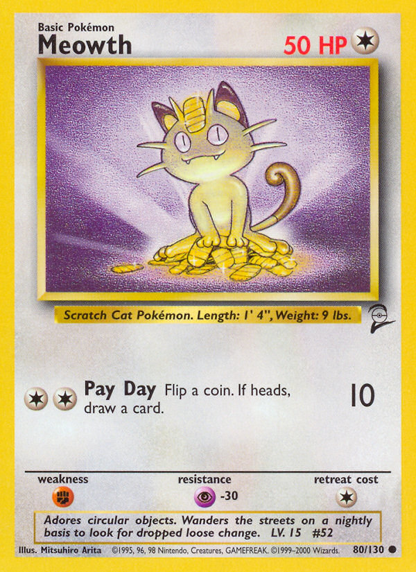 Meowth (80/130) [Base Set 2] | Black Swamp Games