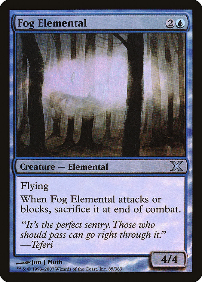 Fog Elemental (Premium Foil) [Tenth Edition] | Black Swamp Games