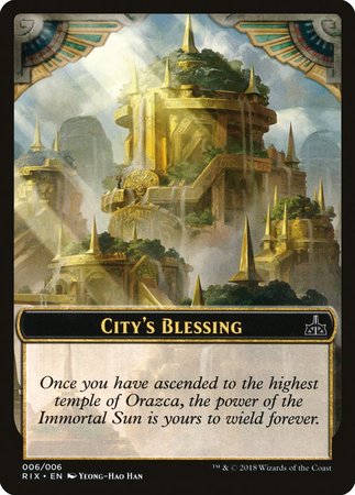 City's Blessing Token (006) [Rivals of Ixalan Tokens] | Black Swamp Games