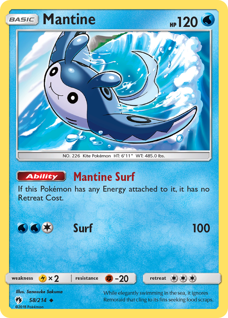 Mantine (58/214) [Sun & Moon: Lost Thunder] | Black Swamp Games