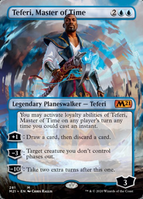 Teferi, Master of Time (Borderless) [Core Set 2021] | Black Swamp Games