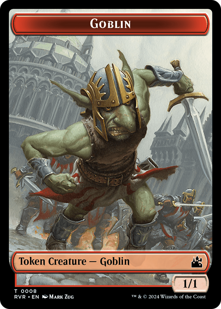 Goblin (0008) // Wurm Double-Sided Token [Ravnica Remastered Tokens] | Black Swamp Games