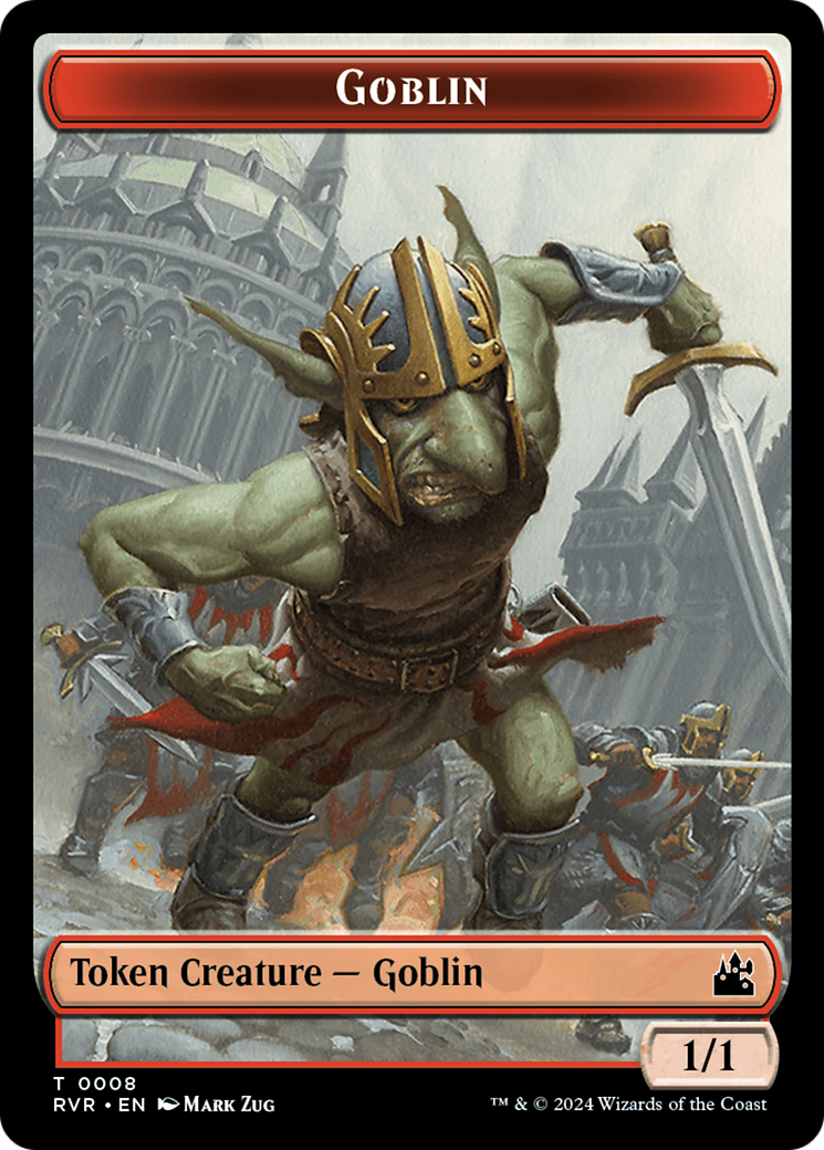 Goblin (0008) // Voja Double-Sided Token [Ravnica Remastered Tokens] | Black Swamp Games